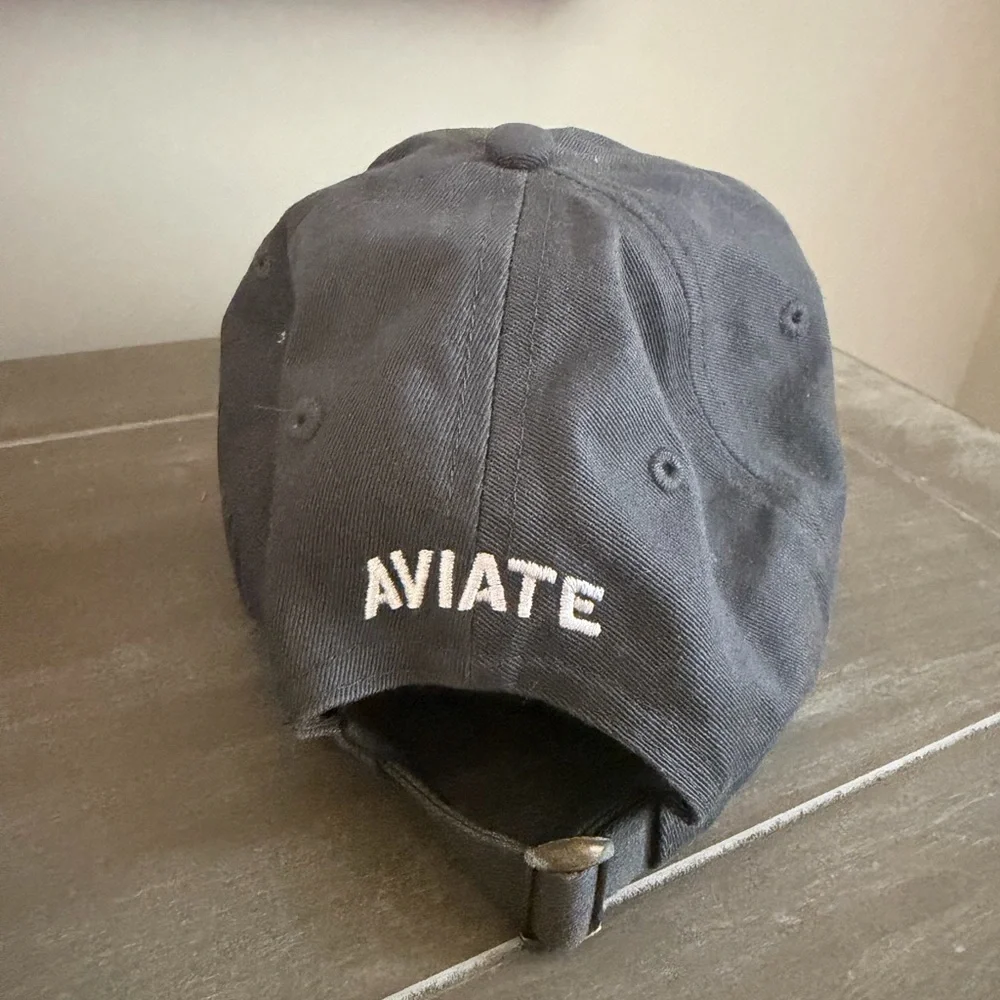 Black Baseball Cap with White BHM Applique